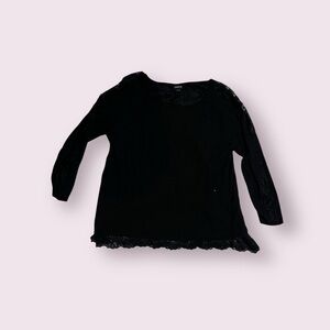 Torrid Sweater with Lace Cover Size 2 Black